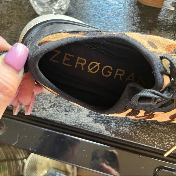 Cole Haan ZeroGran Calf Hair Leopard Women Sneakers size 7.5 - Picture 10 of 11